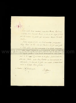 Comte de Buffon Lettre signée à Thouin Montbard naturaliste . Buffon