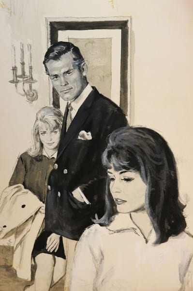 Dessin original Aquarelle Gouache Roman-Photo Painting . Mark Miller