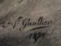 Superbe fusain dessin original  cuirassier Géricault