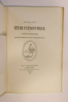 Etude Patronymique par Eugène Demolder, avec quelques reproductions brutales de devises inédites du temps.
+ Billet autographe . Eugène Demolder. ...