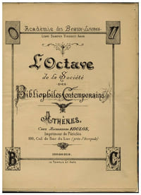 L'OCTAVE DE LA SOCIÉTÉ DES BIBLIOPHILES CONTEMPORAINS