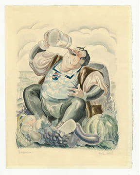aquarelle originale GARGANTUA pour RABELAIS unique dessin or.
. ANDRÉ COLLOT
