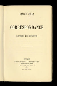 CORRESPONDANCE. Lettres de jeunesse. Eo