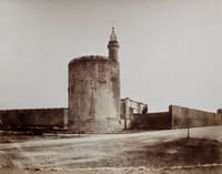2 photographies ancienne citadelle remparts Aigues-Mortes vers 1860 RARE