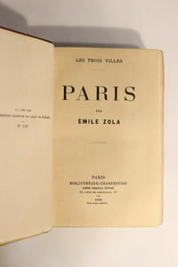 PARIS. Les trois villes.
édition originale