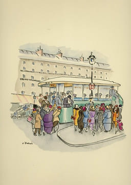 A travers Paris. Dix croquis. Oscar Fabrès (artiste illustrateur) / Tristan Derème (préface)