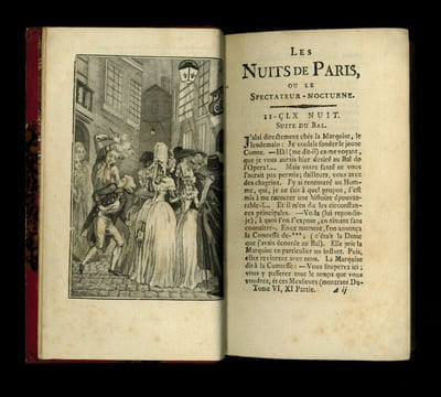 Les Nuits de Paris ou le Spectateur-Nocturne.
. Nicolas-Edme Rétif de la Bretonne [Restif de la Bretone]
