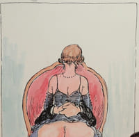 [CURIOSA - EROTICA - DESSINS ORIGINAUX] 12 dessins originaux érotiques à l'encre et à l'aquarelle (taille variable - voir détail ci-dessous).

