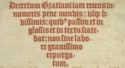 Decretum Gratiani iam recens innumeris pene mendis : ijusquem fedissimis : quibenque passim et in glossis et in textu scatebat : non sine labore ...