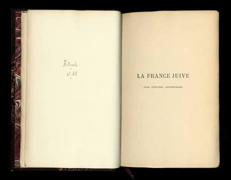 LA FRANCE JUIVE. Essai d'histoire contemporaine.
. DRUMONT, Edouard