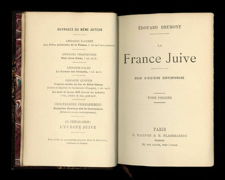 LA FRANCE JUIVE. Essai d'histoire contemporaine.
. DRUMONT, Edouard