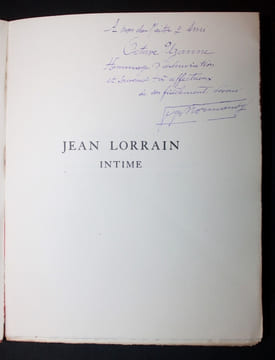 JEAN LORRAIN INTIME. Georges NORMANDY