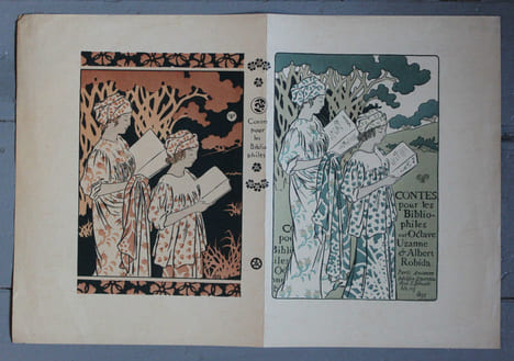 Estampe Lithographie couleur Art Nouveau. GEORGES AURIOL