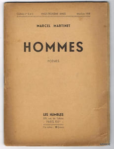 HOMMES. Poëmes. (envoi de l'auteur).