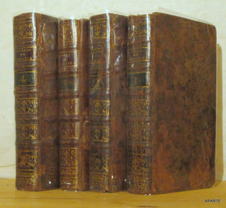 Les OEUVRES de VIRGILE Traduites en françois, le texte vis-a-vis la traduction, avec des remarques. Par M. l'Abbé DESFONTAINES. Nouvelle édition. (tomes I à IV).