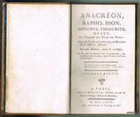 ANACRÉON, SAPHO, BION, MOSCHUS, THEOCRITE, Musée, La Veillée des Fêtes de Vénus : Choix de Poësies de Catulle, d'Horace & de différens Auteurs. Seconde édition, revue & corrigée, Par M. MOUTONNET DE CLAIRFONS. Seconde partie.