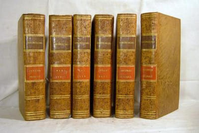 ÉPHÉMÉRIDES POLITIQUES, LITTERAIRES et RELIGIEUSES. Présentant pour chacun des jours de l'année, un tableau des évènements remarquables qui datent de ce même jour dans l'histoire de tous les siècles et de tous les pays, jusqu'au 1er janvier 1812. Troisième édition, revue, corrigée et considérablement augmentée. (six volumes).