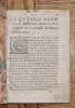 Ce qui s'est pass&eacute; en la Descente, & en la Procession de la Chasse de Sainte G&eacute;nevi&eacute;ve.  . ANONYME