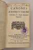 Canones Amoris sacri.  Collectore P. Paulo Latiniaco Capucino. . LAGNY (Paul de)