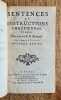 Sentences et Instructions chr&eacute;tiennes tir&eacute;es des oeuvres de S. Bernard par le Sieur de Laval.   Nouvelle &eacute;dition.. ALBERT DE LUYNES (Louis-Charles)