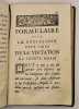 La Mani&egrave;re de donner l'habit et de recevoir &agrave; la Profession les soeurs de la Visitation de Sainte Marie.   . VISITATION SAINTE-MARIE