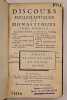 Discours ecclesiastiques et monastiques.  Tome premier.  Sur la v&ecirc;ture d'une Religieuse. Sur la profession d'une Religieuse. Autre sur la v&ecirc;ture d'une ...