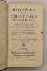 Discours sur l'Histoire Ecclesiastique.   Nouvelle &eacute;dition augment&eacute;e des Discours sur la Po&eacute;sis des H&eacute;breux, l'Ecriture-Sainte, sur la Pr&eacute;dication, ...