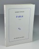 FABLE. Récit. PINGET Robert