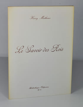 Le savoir des rois (Poèmes à perverbes). MATHEWS Harry