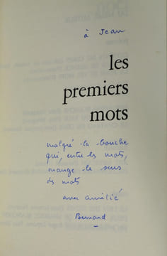 Les premiers mots. NOËL Bernard