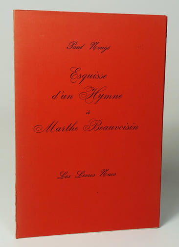 Esquisse d'un hymne à Marthe Beauvoisin