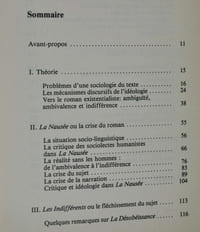 L'indifférence romanesque - Sartre, Moravia, Camus.