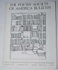 The Poetry Society of America Bulletin, volume LXIX, numbers 1&2, January/February, 1979. BENEDICT Helen, HARDISON O.B., HIRSHORN Ann Sue, MEREDITH ...