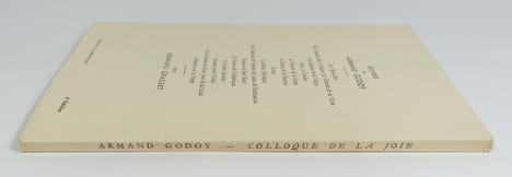 Colloque de la joie. GODOY Armand