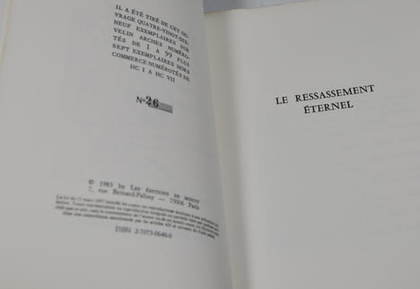 Après coup, précédé par Le Ressassement éternel. BLANCHOT Maurice