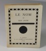 Le nom. JACOB Max
