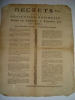 PLACARD DE LA PERIODE REVOLUTIONNAIRE IMPRIME A CLERMONT-FERRAND. 