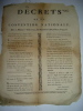 PLACARD DE LA PERIODE REVOLUTIONNAIRE IMPRIME A CLERMONT-FERRAND. 