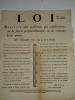 PLACARD DE LA PERIODE REVOLUTIONNAIRE IMPRIME A CLERMONT-FERRAND. 