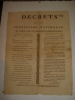 PLACARD DE LA PERIODE REVOLUTIONNAIRE IMPRIME A CLERMONT-FERRAND. 