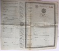 Passeport époque Napoléon 1er. 