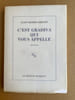 C'est Gradiva qui vous appelle.. Alain ROBBE-GRILLET