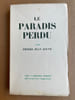 Le Paradis Perdu. JOUVE (Pierre Jean)