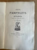 Ecrits et pamphlets de Rivarol, recueillis pour la premi&egrave;re fois et annot&eacute;s par A.P.-Malassis.. RIVAROL.