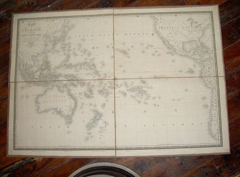 Carte de l'Oc&eacute;anie. Bru&eacute; (A.)