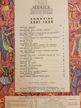 Musica disques, N° 65. Musica disques - Rédacteur en chef : Henri Gaubert