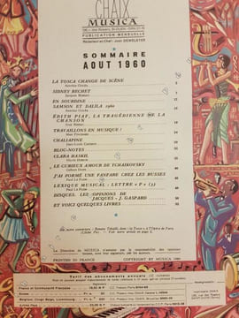 Musica disques, N° 77. Musica disques - Rédacteur en chef : Jean Dewelster