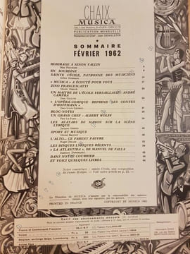 Musica disques, N° 95. Musica disques - Rédacteur en chef : Jean Dewelster