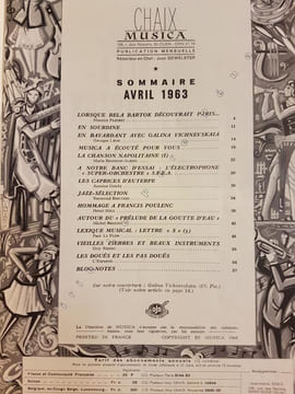 Musica disques, N° 109. Musica disques - Rédacteur en chef : Jean Dewelster