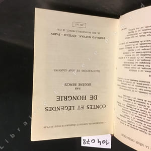 Contes et Légendes de Hongrie